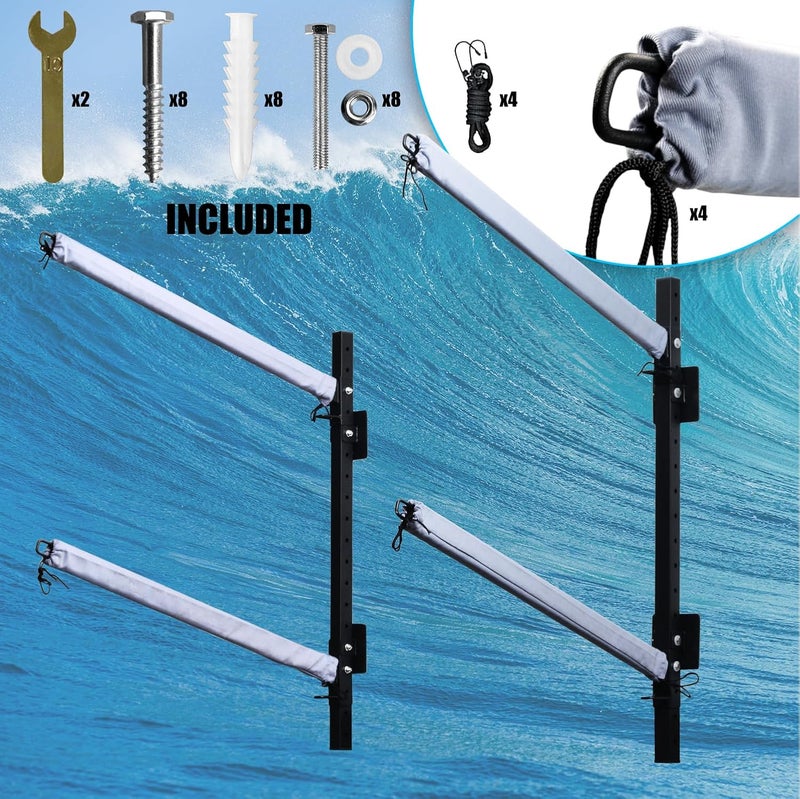 BTRAM Kayak Storage Rack, Heavy Duty Freestanding Sup Storage Stand for Outdoor Use, Storage Rack for Kayaks, SUPs, Canoe and Paddleboard,… - Image 5